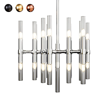 Elegant Turin Chandelier: A Timeless Lighting Masterpiece 3D model image 1 