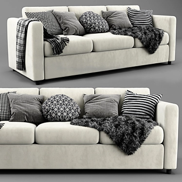 Ikea Finnala Three-Seater Sofa 3D model image 1 