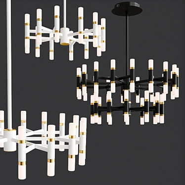 Modern LED Chandelier Collection 3D model image 1 