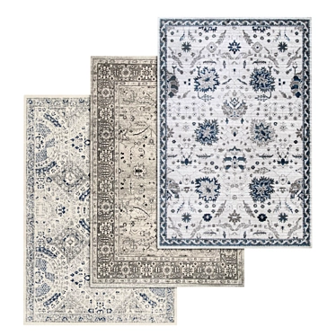 High Quality Carpet Set - 3 Variants 3D model image 1 