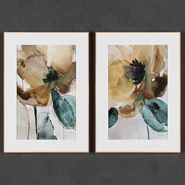 Title: Modern Frames: 800x565mm, 2-Piece Collection 3D model image 1 