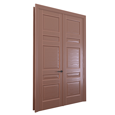 Elegant Glass Design Door 3D model image 1 