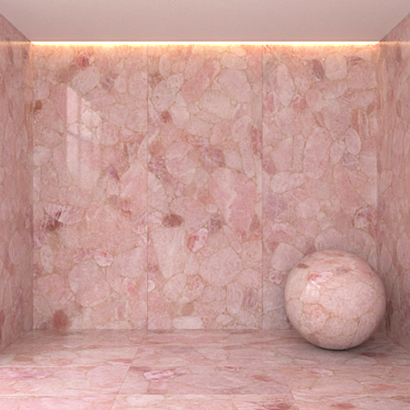 Rose Quartz Marble Tiles 3D model image 1 