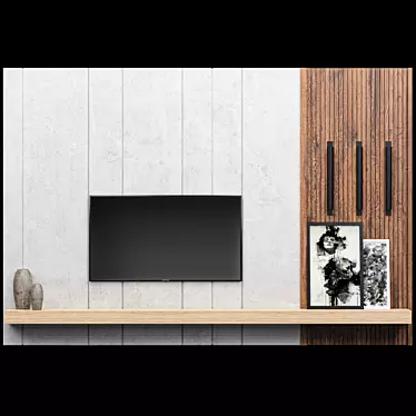 Elegant TV Wall Mount 3D model image 1 