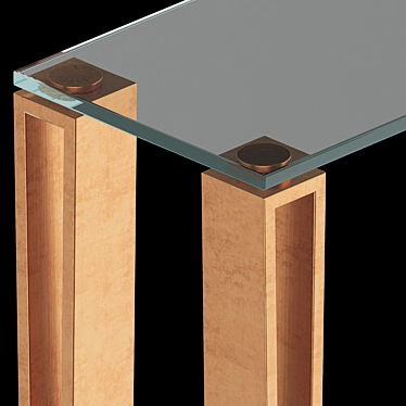 Cristal CII015: Brushed Copper Console 3D model image 1 