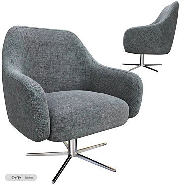 Serena Swivel Chair: Modern Elegance & Functionality 3D model image 1 