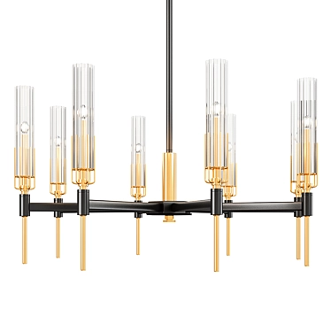 Elegant Flambeau Chandelier: Illuminate your space with style! 3D model image 1 