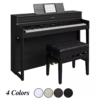 Roland HP 704: Premium Digital Piano 3D model image 1 