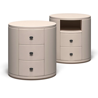 Sleek Round Nightstand - Condotti 3D model image 1 