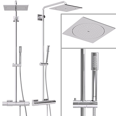 Grohe Rainshower F-Series 254 Shower System 3D model image 1 