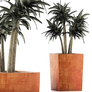 Desert Chic: Mediterranean Plant Collection 3D model image 1 