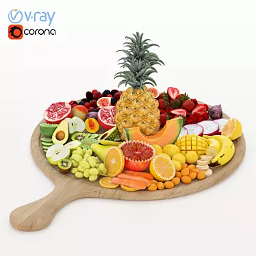 Sleek Fruit Tray: Perfect for Display! 3D model image 1 