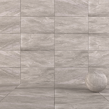 Mineral Greige Concrete Wall Tiles 3D model image 1 