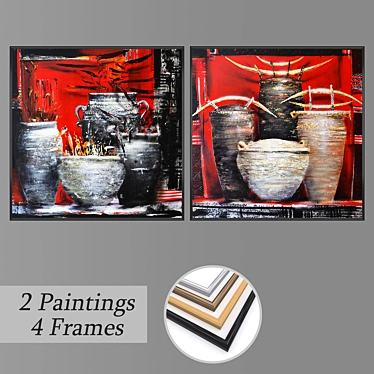 Versatile Set of Wall Paintings 3D model image 1 