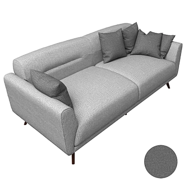 Stylish Osaka Sofa: La Forma 3D model image 1 