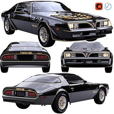 Classic Muscle: Pontiac Firebird Trans Am 3D model image 1 