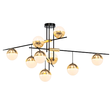 Modern Bronze Spider Chandelier 3D model image 1 