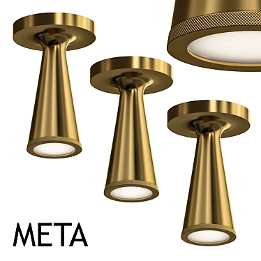 Modern Metal Ceiling Light 3D model image 1 