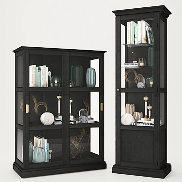 IKEA Malshyo Display Cabinet 3D model image 1 