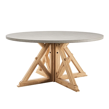 Elegant Brooks Round Dining Table 3D model image 1 