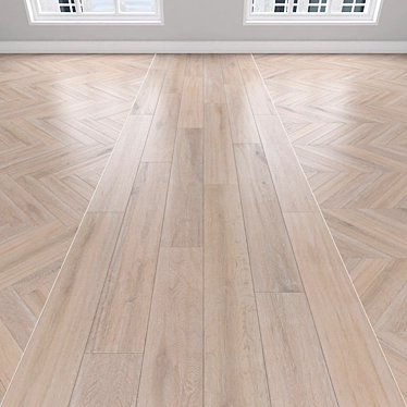 Modern Oak Parquet: Herringbone, Linear, Chevron 3D model image 1 