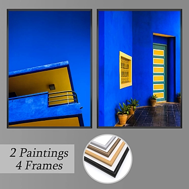 2-Piece Wall Painting Set 3D model image 1 