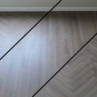 Karelia Oak Shadow Grey: Elegant 1-Strip Parquet 3D model image 1 