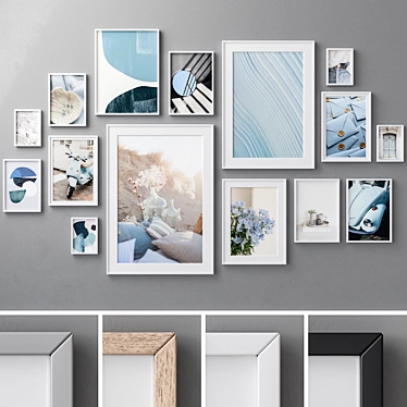 Abstract Art Frames Set 3D model image 1 