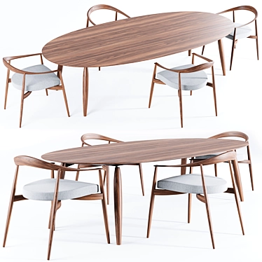 Modern Table Set: Tekton Natevo 3D model image 1 