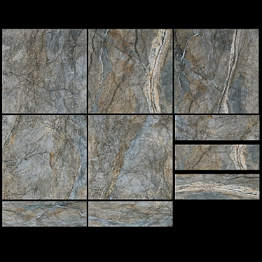 Silver Route Porcelain Marble Tiles 3D model image 1 