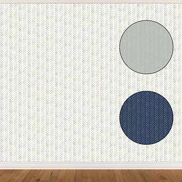 Seamless Wallpaper Set: 3 Colors | V-Ray & Corona Materials 3D model image 1 