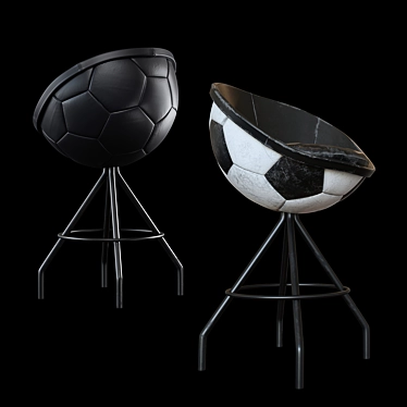 Score Big with the HATTRICK Football Barstool 3D model image 1 