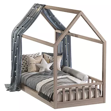 Playful House Bed for Kids 3D model image 1 
