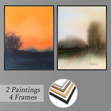 Elegant Wall Art Set #2273 3D model image 1 