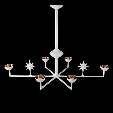 Celestial Gesso Chandelier 3D model image 1 