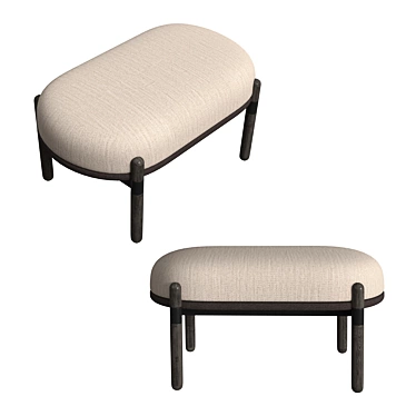 Cozy and Modern Capsule Bench 3D model image 1 