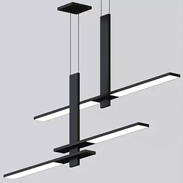 Sleek Cantilevered LED Pendant 3D model image 1 