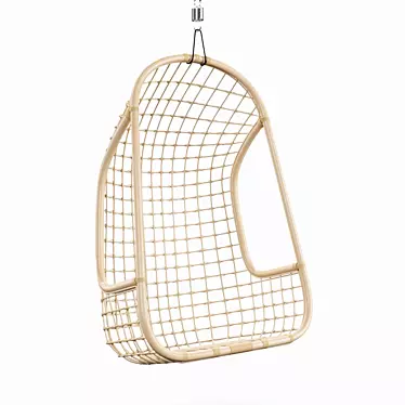 Boho Rattan Hanging Chair - HKLiving 3D model image 1 