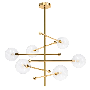 Elegant Mid-Century Chic Chandelier 3D model image 1 