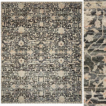Elegance in the Weave: Orleans Hand-Knotted Rug 3D model image 1 