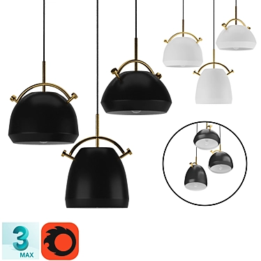 Scandinavian Style Ceiling Pendant 3D model image 1 