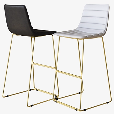 Elegant Adele Bar Chair 3D model image 1 