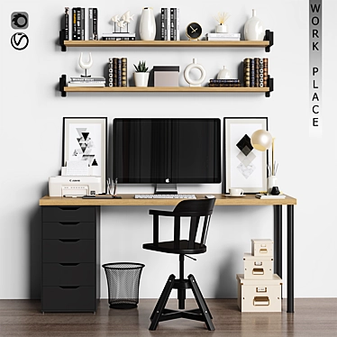 Ikea 2015 Work Place Unit 3D model image 1 