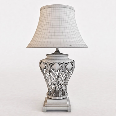 Elegant Open-Lace Table Lamp 3D model image 1 