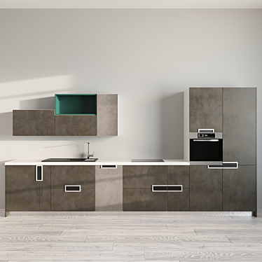 Modern Kitchen Marya Spark 1 3D model image 1 