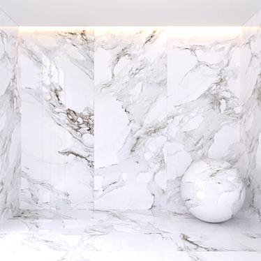 Calacatta Marble Tile Design 3D model image 1 