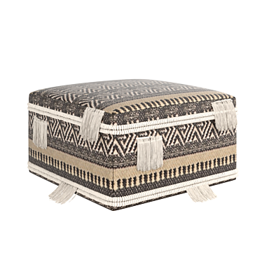 Bohemian Tribal Pouf 3D model image 1 