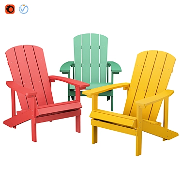 Luxe Outdoor Garden Chairs 3D model image 1 