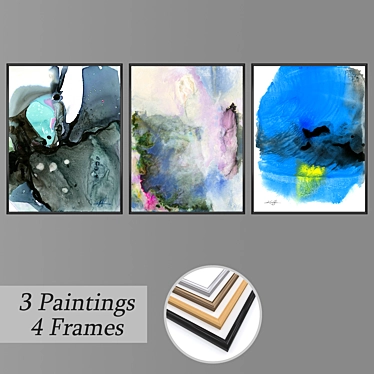 Versatile Set of Wall Paintings 3D model image 1 