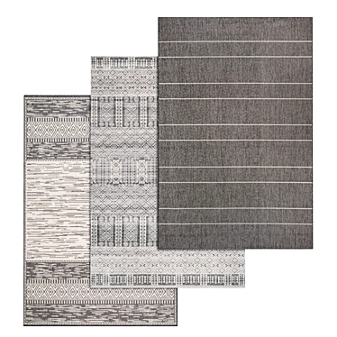 Luxury Carpet Set - High-Quality Textures 3D model image 1 